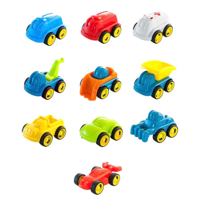 Miniland Minimobil Go and Jobs Vehicles Set, 10 Pieces