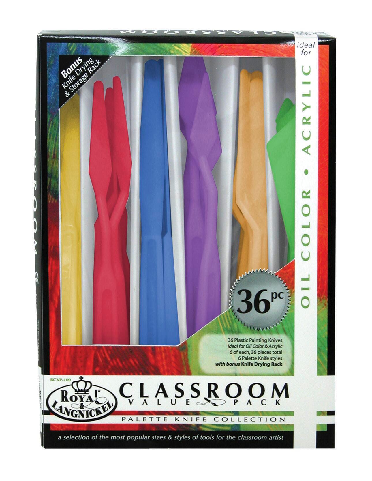 Royal & Langnickel Plastic Painting Knives Classroom Value Pack, Pack of 36 Item Number 1289644