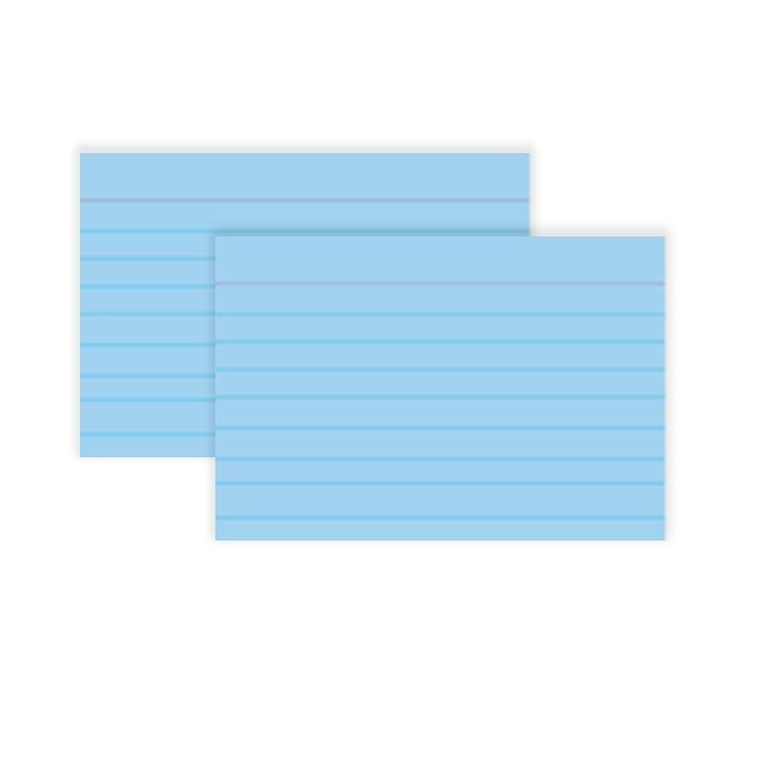 School Smart Ruled Index Card, 4 x 6 Inches, Blue, Pack of 100