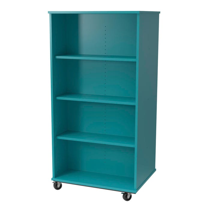 Classroom Select Expanse Series Mobile Storage Bookcase with Locking Casters, Double Sided