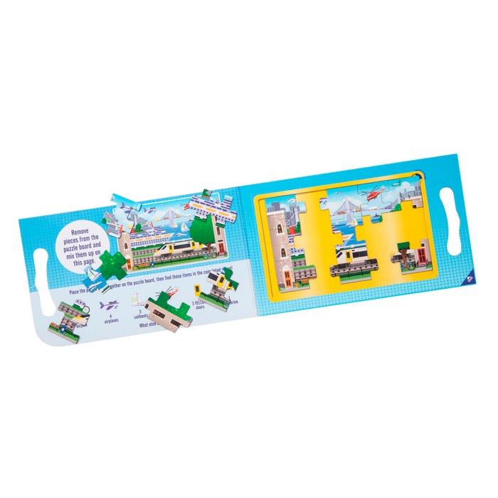 Melissa & Doug Take Along Magnetic Jigsaw Puzzles - Vehicles, 31 Pieces