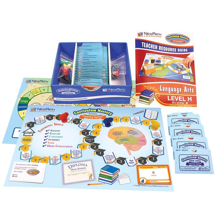 NewPath Learning English Language Arts Curriculum Mastery Games Class Pack Edition, Grade 8