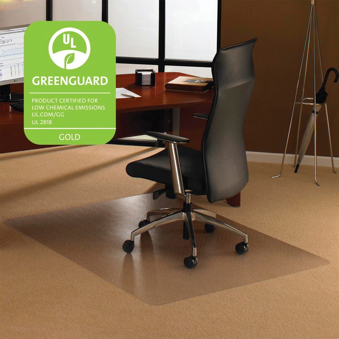 Floortex Chair Mat with Grippers, 48 x 53 Inches, Clear