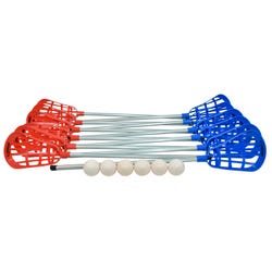 Sportime Soft Lacrosse Kit, Set of 12 Sticks and 6 Balls, Item Number 2088410
