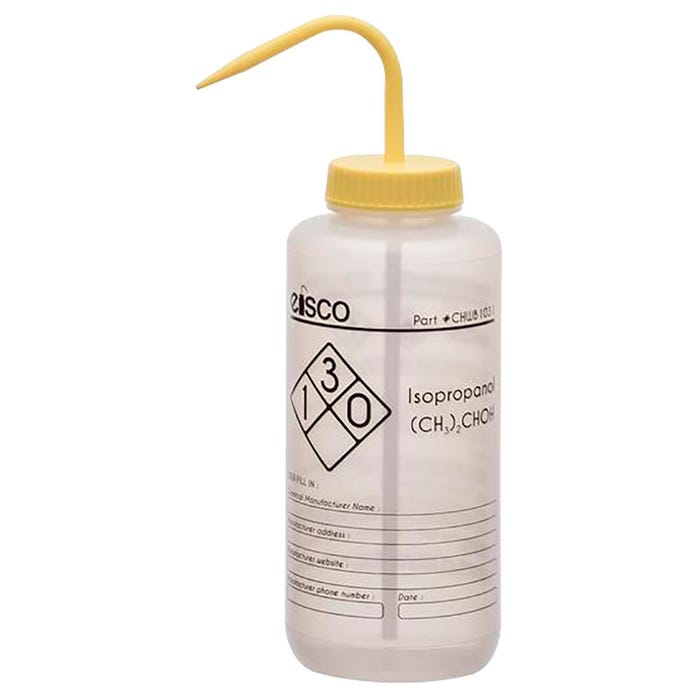 Eisco Labs Isopropanol Wash Bottle, 1000 mL, Wide Mouth, LDPE
