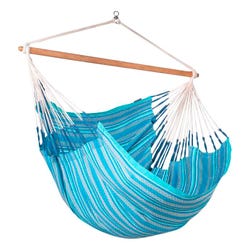 LA SIESTA Habana Organic Cotton Kingsize Hammock Chair, 55 x 67 Inches, Azure 2038131