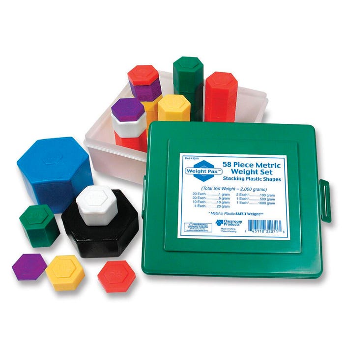 Learning Resources Metric Weight Set, 58 Pieces