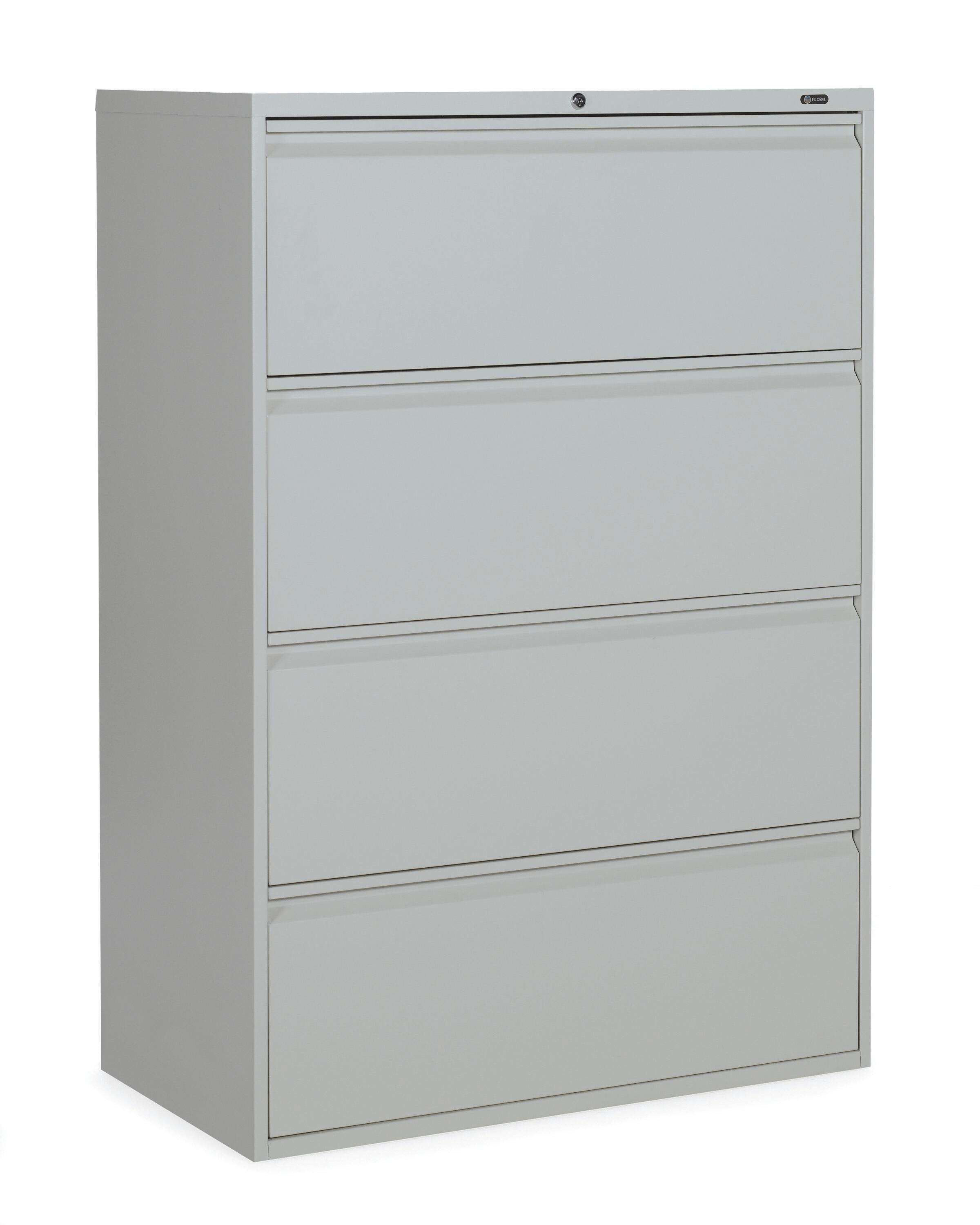 Global Industries 1900 Series 4-Drawer Lateral File Cabinet, 36 x 19-1/4 x 51-7/8 Inches 4000833