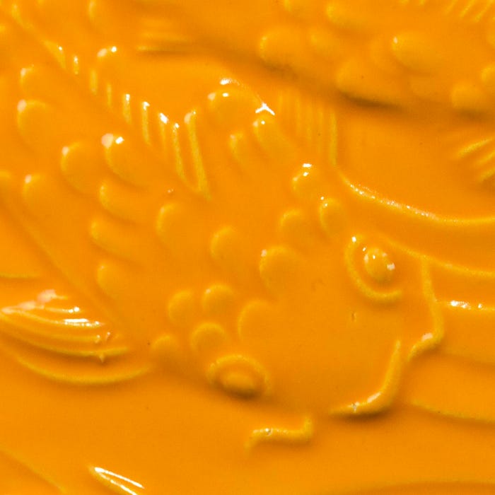 AMACO Low Fire Gloss Glaze, LG-68 Vivid Orange, Translucent, Pint