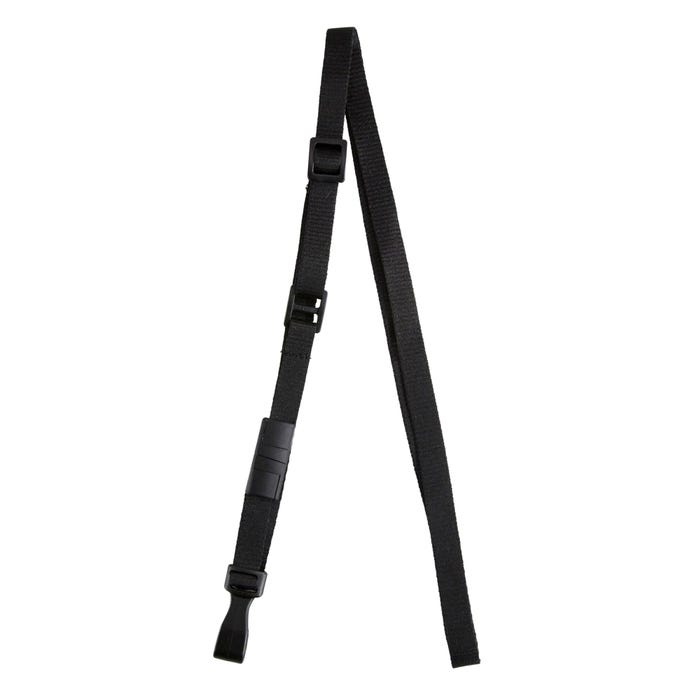 SICURIX Breakaway Lanyard, No Twist Plastic Hook, 3/8 inch, Black, Pack of 10