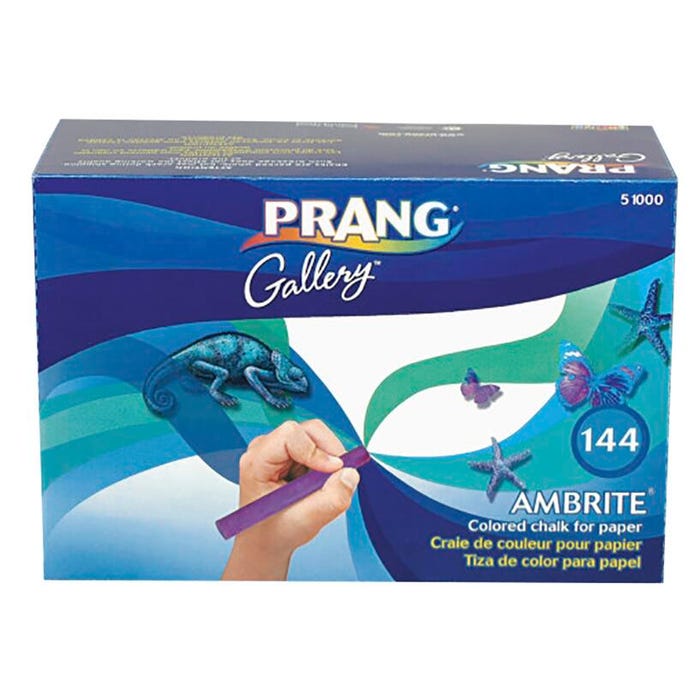 Prang Ambrite Colored Drawing Chalk for Artists, Assorted Colors, Set of 144