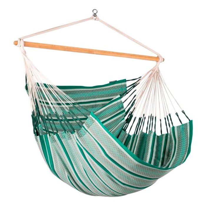 LA SIESTA Habana Organic Cotton Kingsize Hammock Chair, 55 x 67 Inches, Agave