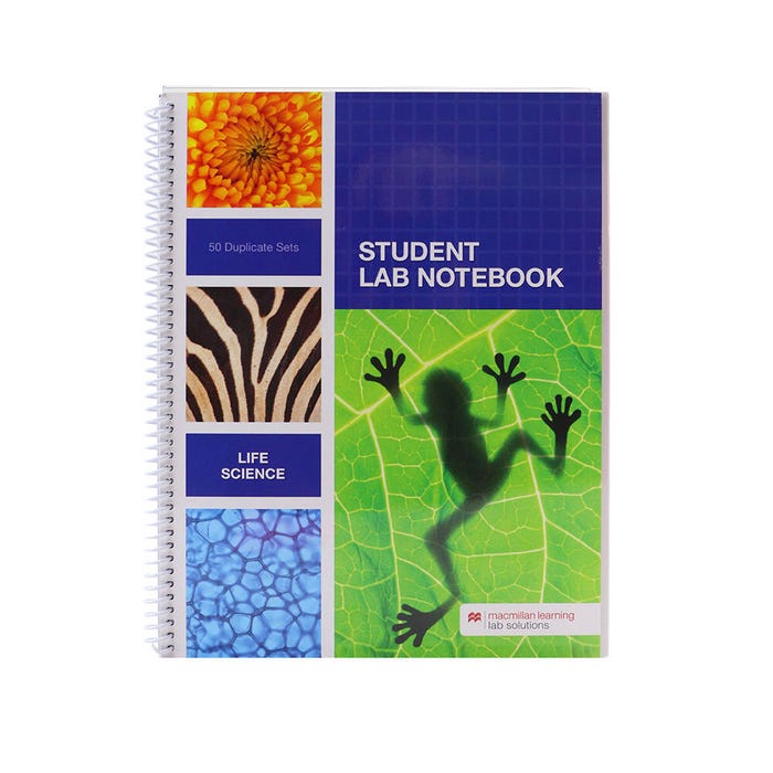 Macmillan Learning Student Lab Notebook, Life Sciences, 8-1/2 x 11 Inches, 50 Pages