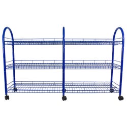 Metal Mobile Leveled Library Without Trays, Blue, Item Number 2002900