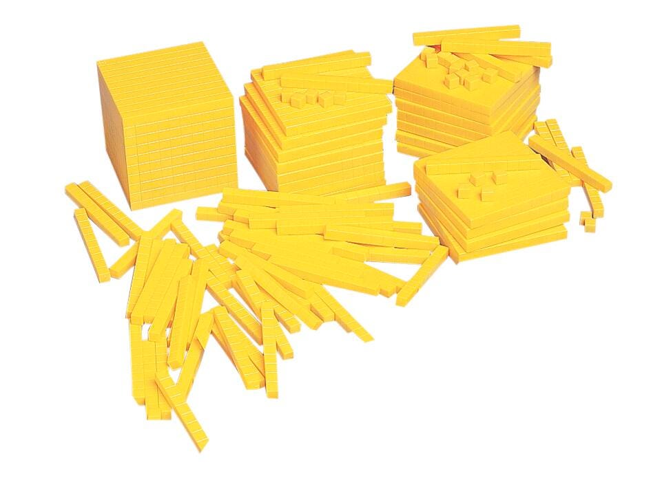 Achieve It! Beginning Base Ten Block Kit, Yellow, 421 Pieces 2105043