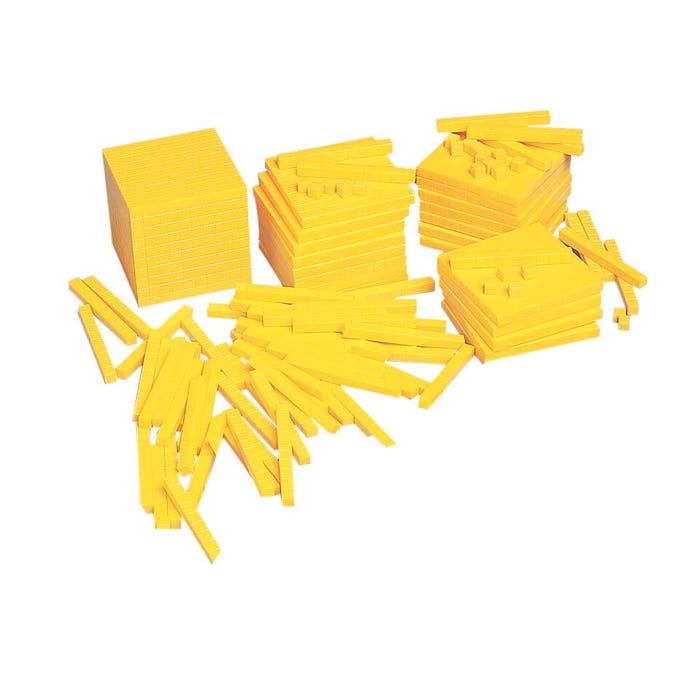 Achieve It! Beginning Base Ten Block Kit, Yellow, 421 Pieces