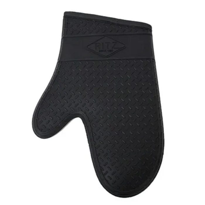 Chef Revival Foodservice Silicone Exterior Oven Mitt, 13 Inch, Black