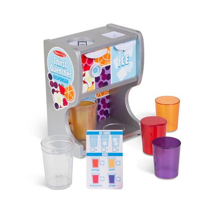 Melissa & Doug Thirst Quencher Dispenser Play Set, 10 Pieces