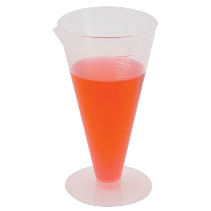 Kartell Conical Graduated Cylinder, 100 mL, Polypropylene, Pack of 6