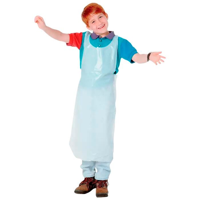 Baumgartens Plastic Disposable Youth Apron, 16 X 36 in, Pack of 100