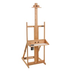 American Easel H-Frame Maestro Easel, 24 X 30 in Base, Kenosha Oak, Red, Golden, Item Number 1397122