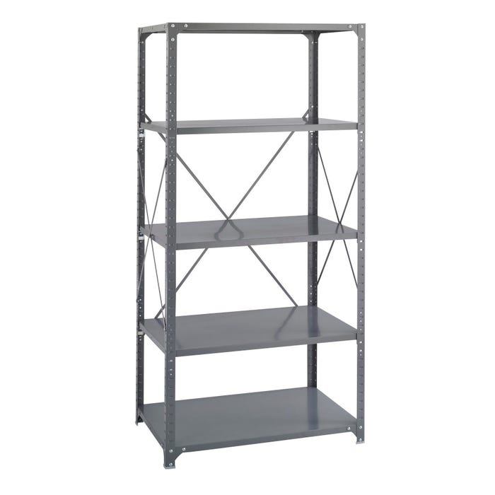 Safco Commercial Shelving, 36 x 24 x 75 Inches, Steel, Dark Gray, 5-Shelves