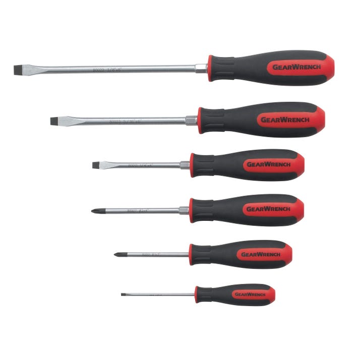 Gearwrench 6-Piece Dual Material Combination Screwdriver Set, Set of 6