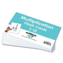 Achieve It! 1 to 12 Multiplication Flashcards, 4 x 6 Inches, Set of 146