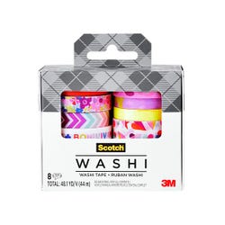 Scotch Washi Tape, .39 Inches x 7.65 Yards, Spring Patterns, Pack of 8
