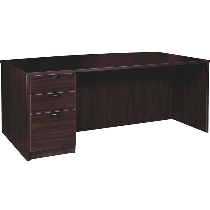 Lorell Prominence Laminate Desk, Full Left Pedestal, 72 x 42 x 29 Inches, Espresso