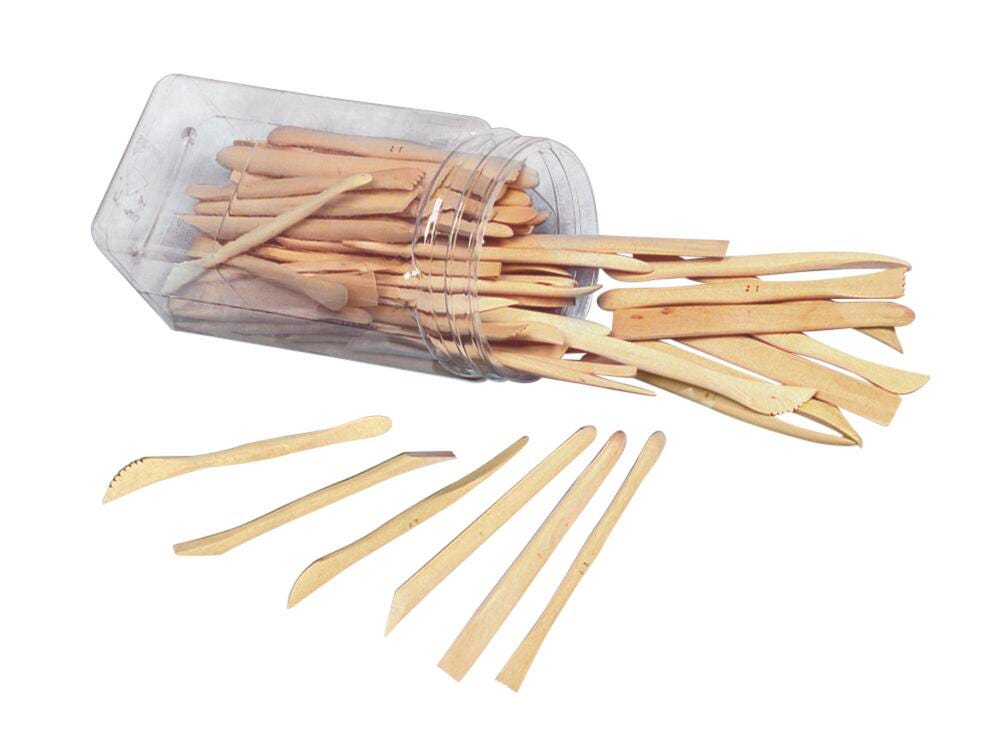 Jack Richeson Boxwood Modelers, 6 Inches, Wood, Set of 72 Item Number 402383