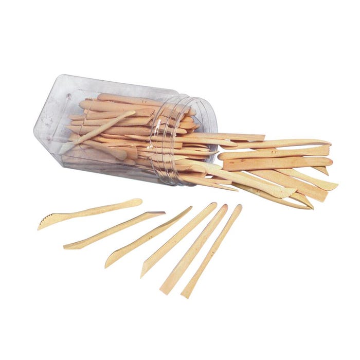 Jack Richeson Boxwood Modelers, 6 Inches, Wood, Set of 72