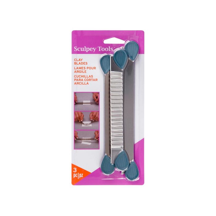 Sculpey Flexible Super Slicer, Assorted Blades, Set of 3