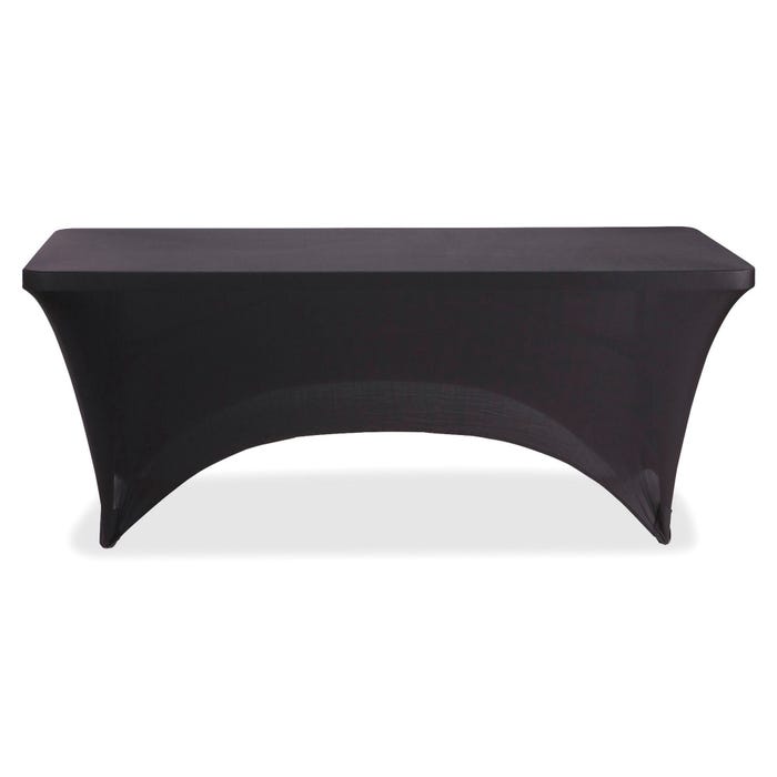 Iceberg Stretch Fabric Table Cover, 72 x 30 Inches, Black