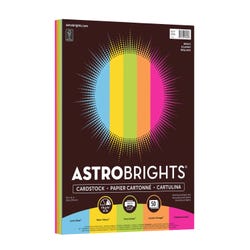 Astrobrights Colored Cardstock, 8-1/2 x 11 Inches, 65 lb/176 gsm, Assorted Colors, Bright, 50 Sheets, Item Number 2090328