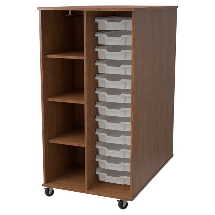 Classroom Select Expanse Series Mobile Tote Double Sided Storage Cabinet, 24 Three Inch totes, 39 x 30 x 60 Inches