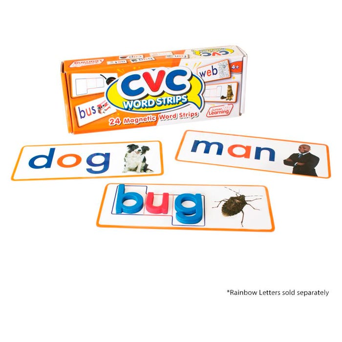Junior Learning CVC Word Strips, Set of 24