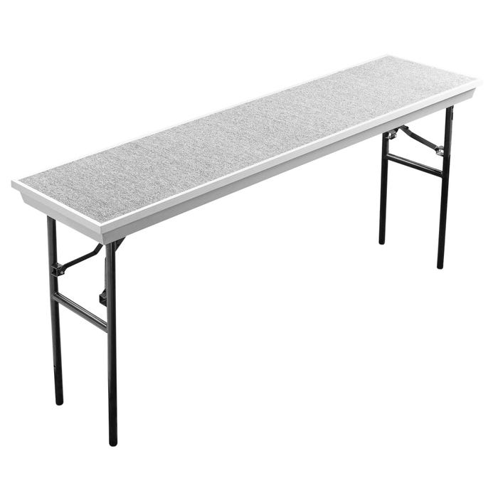 National Public Seating Transport 4th Level Add On Straight Choral Riser, Gray Carpet, 72-1/2 x 18-1/8 x 32-1/2