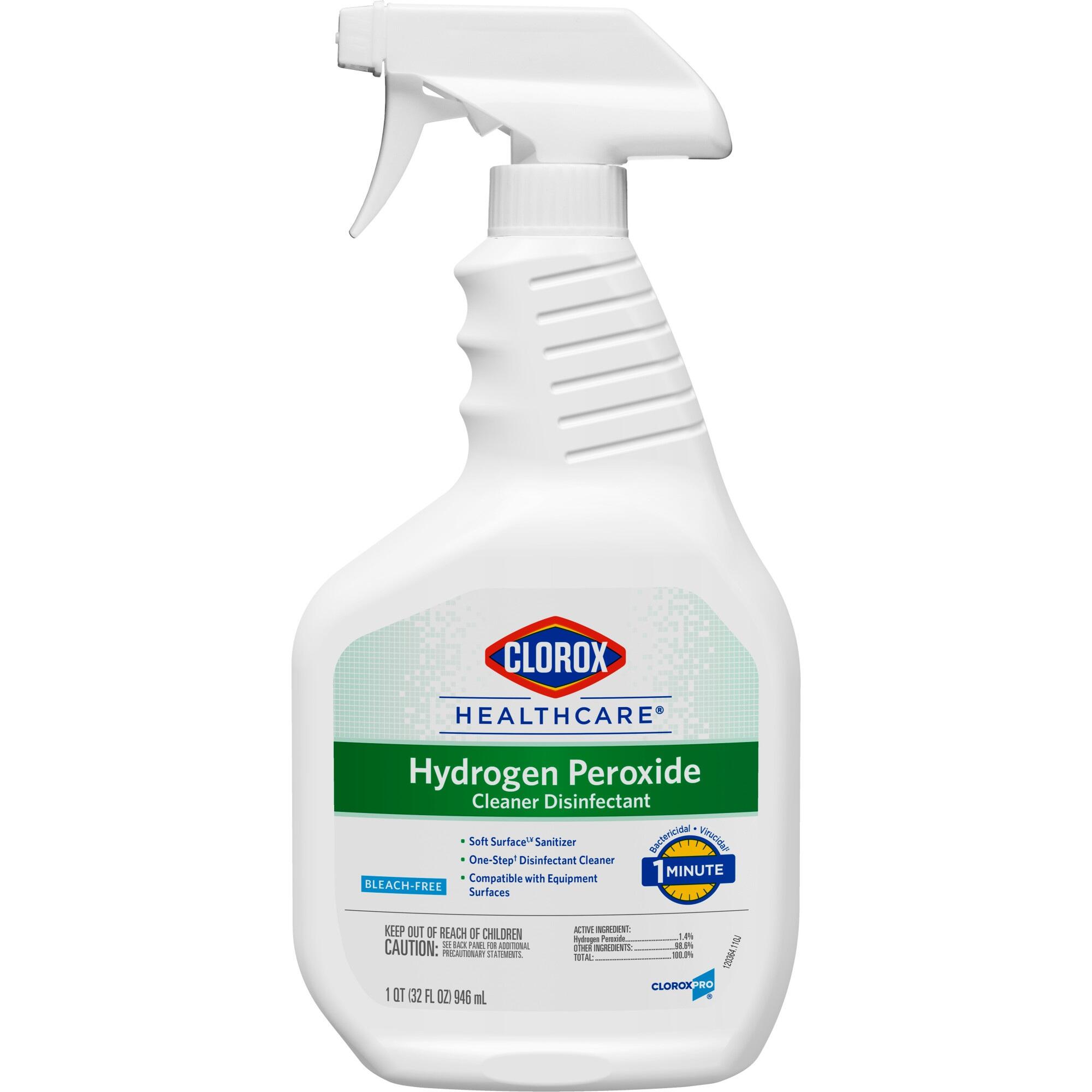 Clorox Healthcare Hydrogen Peroxide Disinfecting Cleaner, 32 Ounce, Pack of 9 2214944
