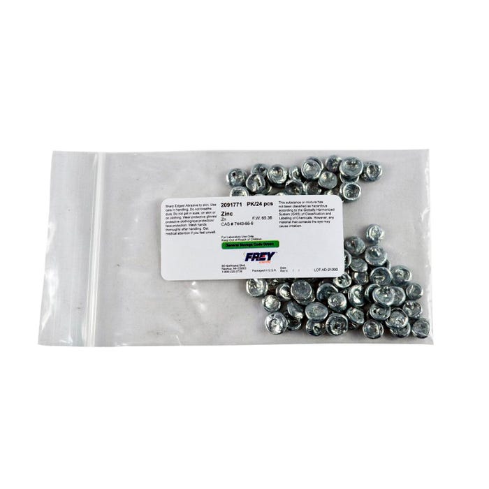 Frey Scientific Zinc, Small, 24 Pieces