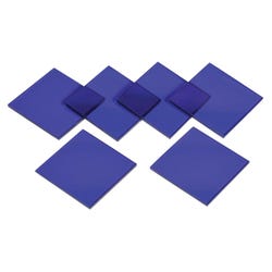 United Scientific Cobalt Glass Plates, 2 x 2 Inches, Pack of 6