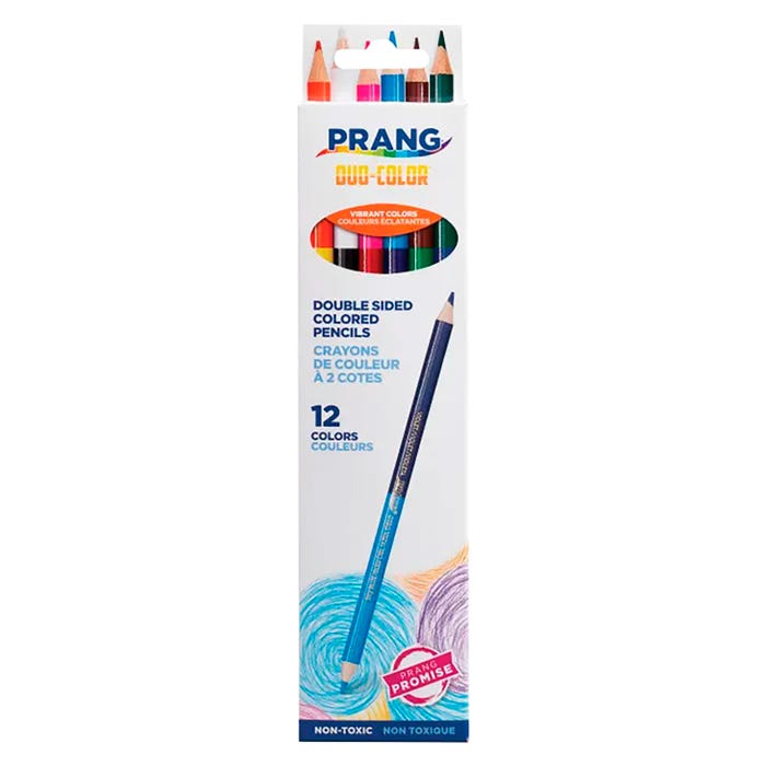 Prang Duo Colored Pencils, Assorted Colors, Set of 6