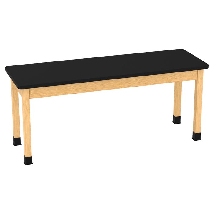 Diversified Spaces PerpetuLab Plain Apron Science Table, 72 x 24 x 30-1/4 Inches, Oak, Plastic Laminate Top, Acrylic