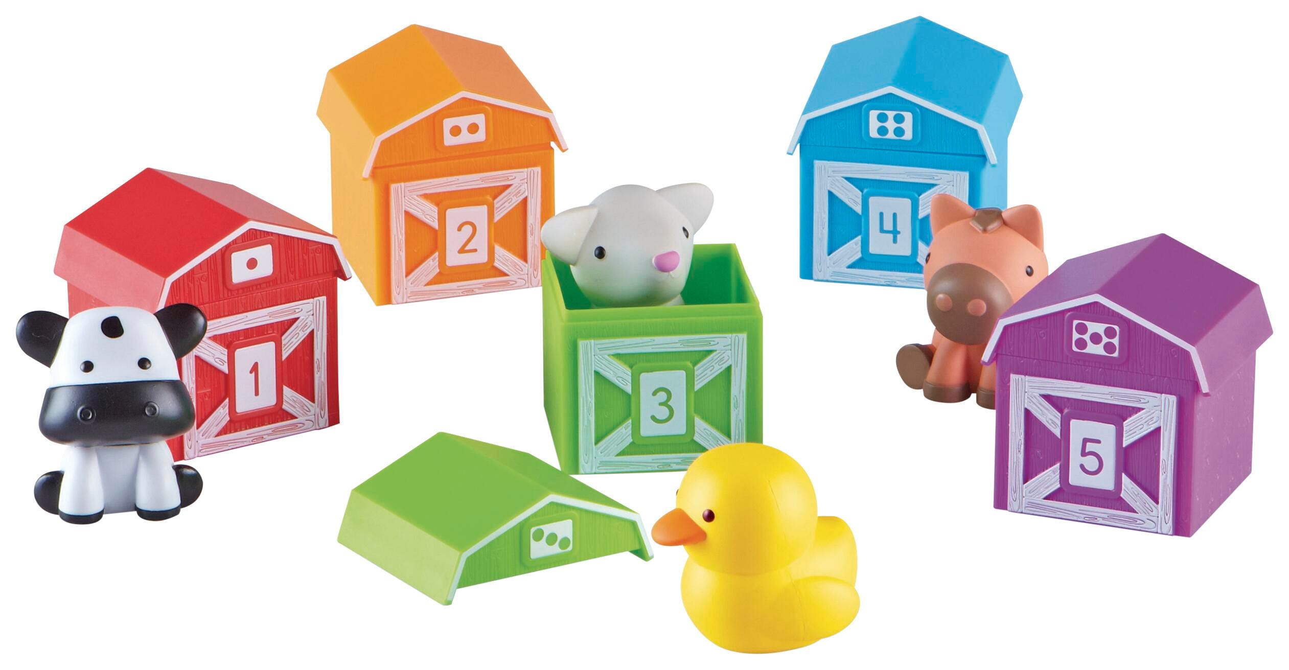 Learning Resources Peekaboo Learning Farm, Assorted Colors, Set of 10 2028140