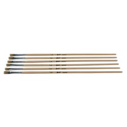 Sax Golden Synthetic Bristle Acrylic Easel Paint Brushes, Flat, 1/4 Inch, Set of 6 1567597