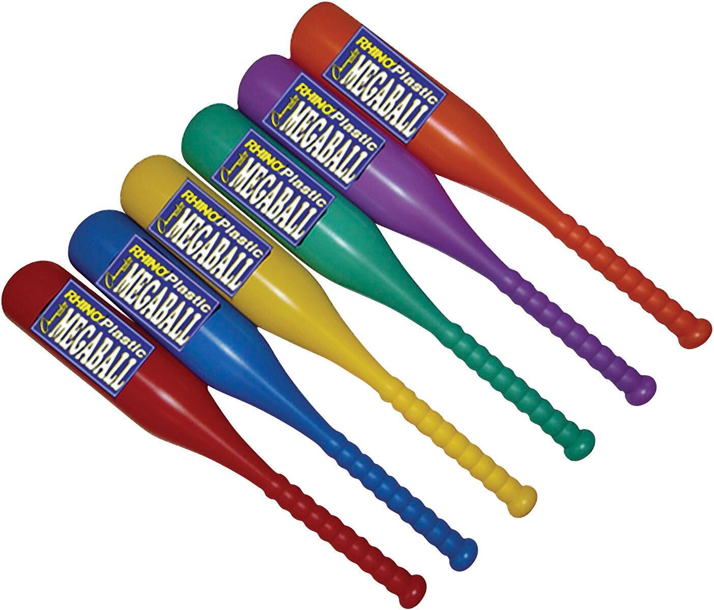Champion Sports Rhino Megaball Bat, Plastic, Assorted Colors, Set of 6 1506813