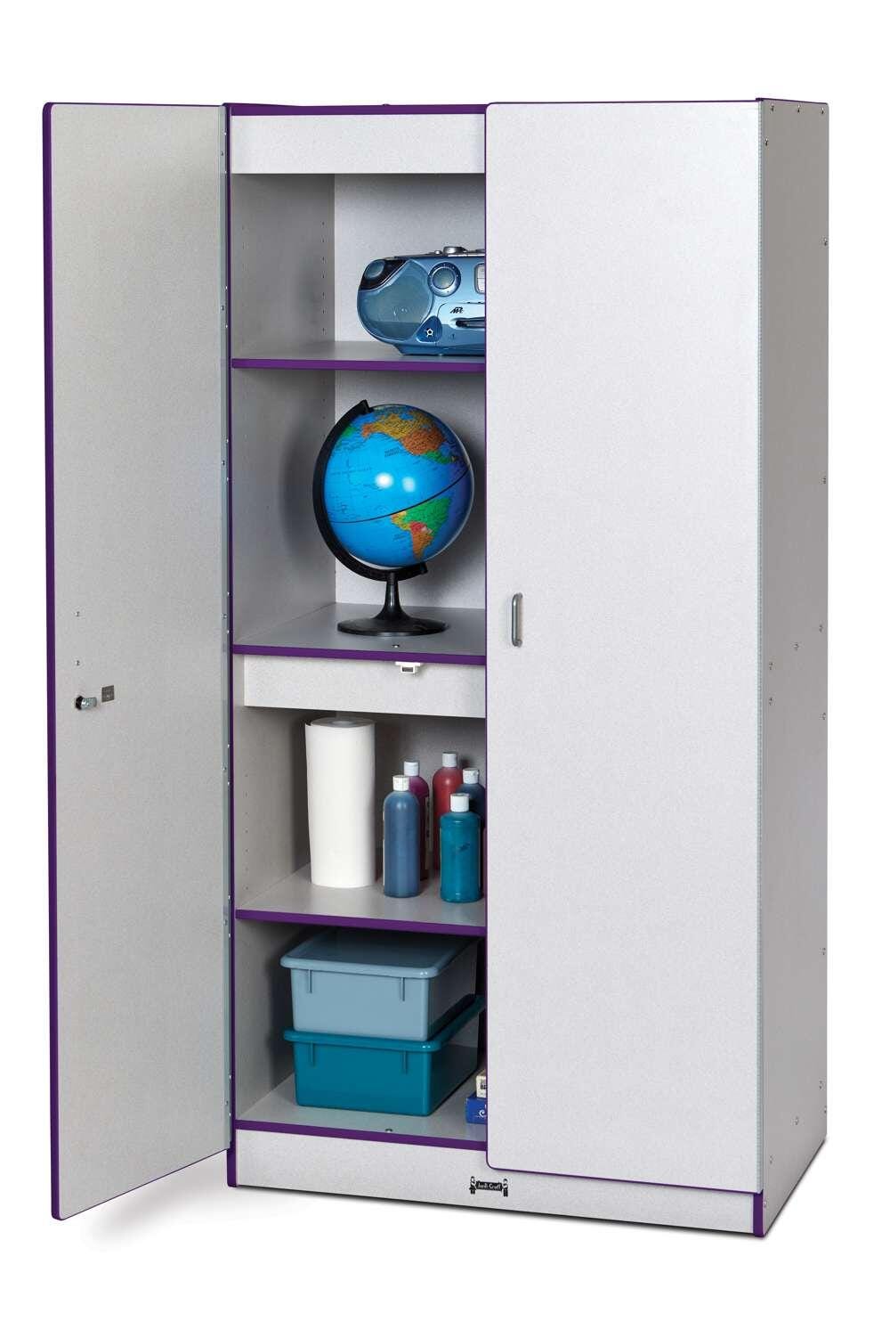 Jonti-Craft Rainbow Accents Deluxe Classroom Closet, 36 x 24 x 72 Inches 4000586