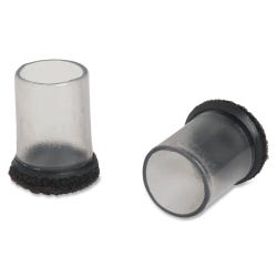 Lorell Clear Sleeve Floor Protectors, Flexible Sleeve, 1 in