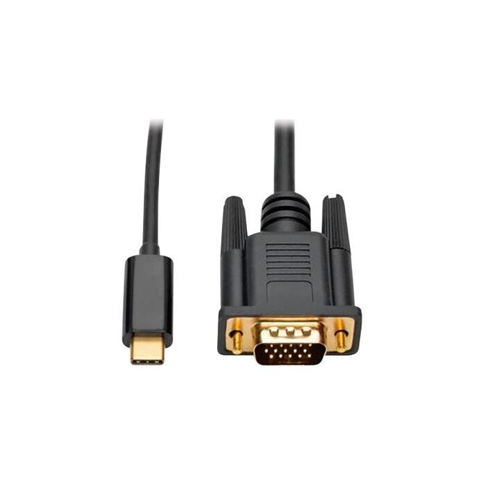 Tripp Lite USB-C to VGA Active Adapter Cable (M/M), Black