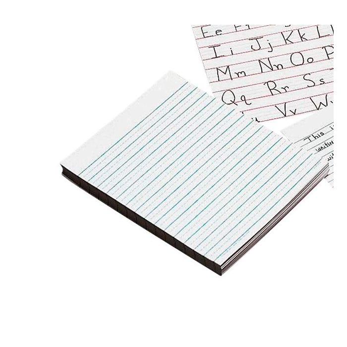 Raised Line Paper, Wide Line, 125 Sheets per Pack